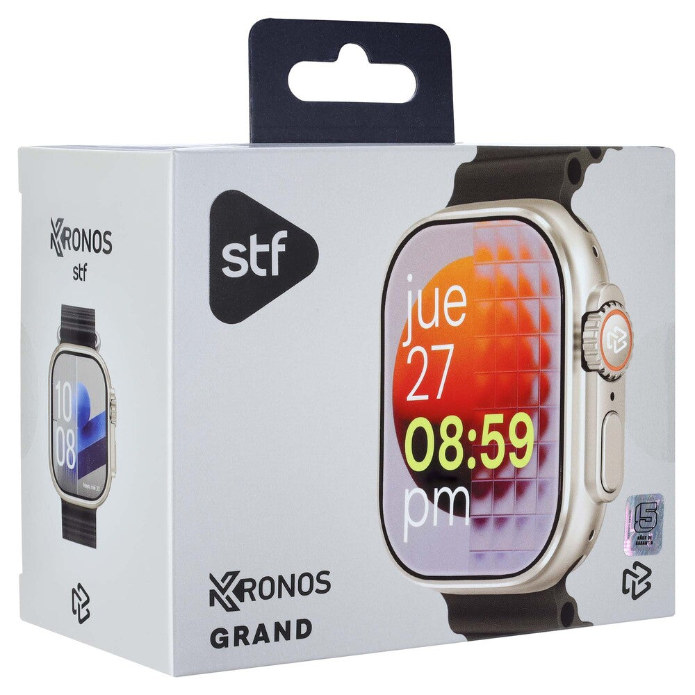 Smartwatch Reloj Kronos Grand STF Pantalla IPS 49 mm Carga Inalámbrica Llamadas IP67