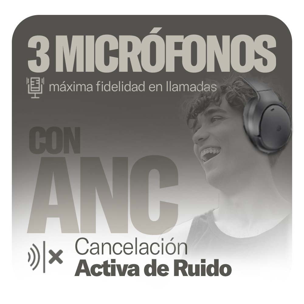 Audifonos Inalambricos On Ear One Plus STF ANC 44hrs Uso Rosa
