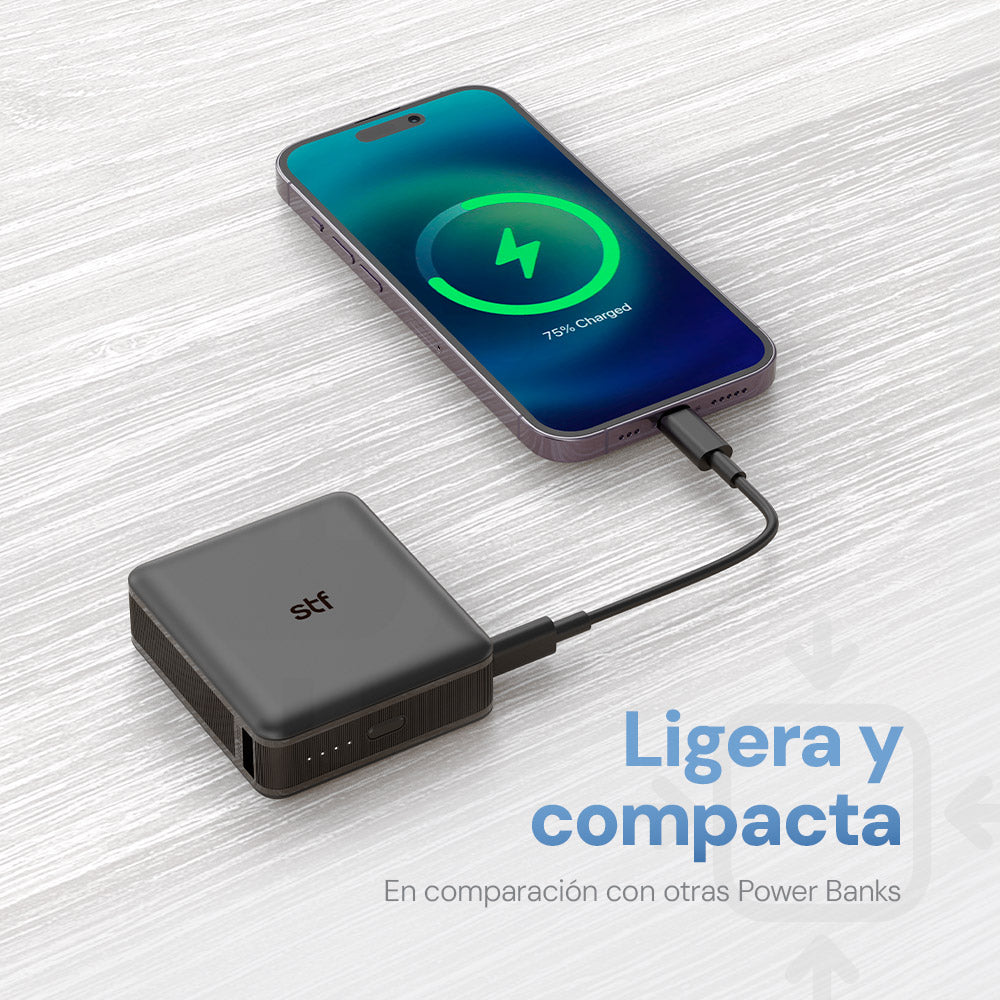 Batería Portátil Power Bank STF 10000 mAh 22W Carga Ultra Rápida