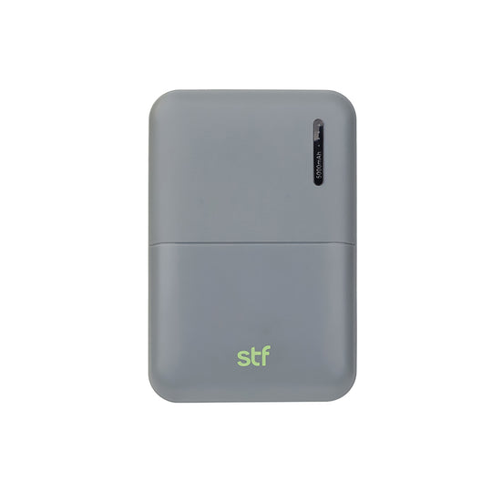 Batería power bank: 5,000 mAh, 10W, Carga Rápida, Gris