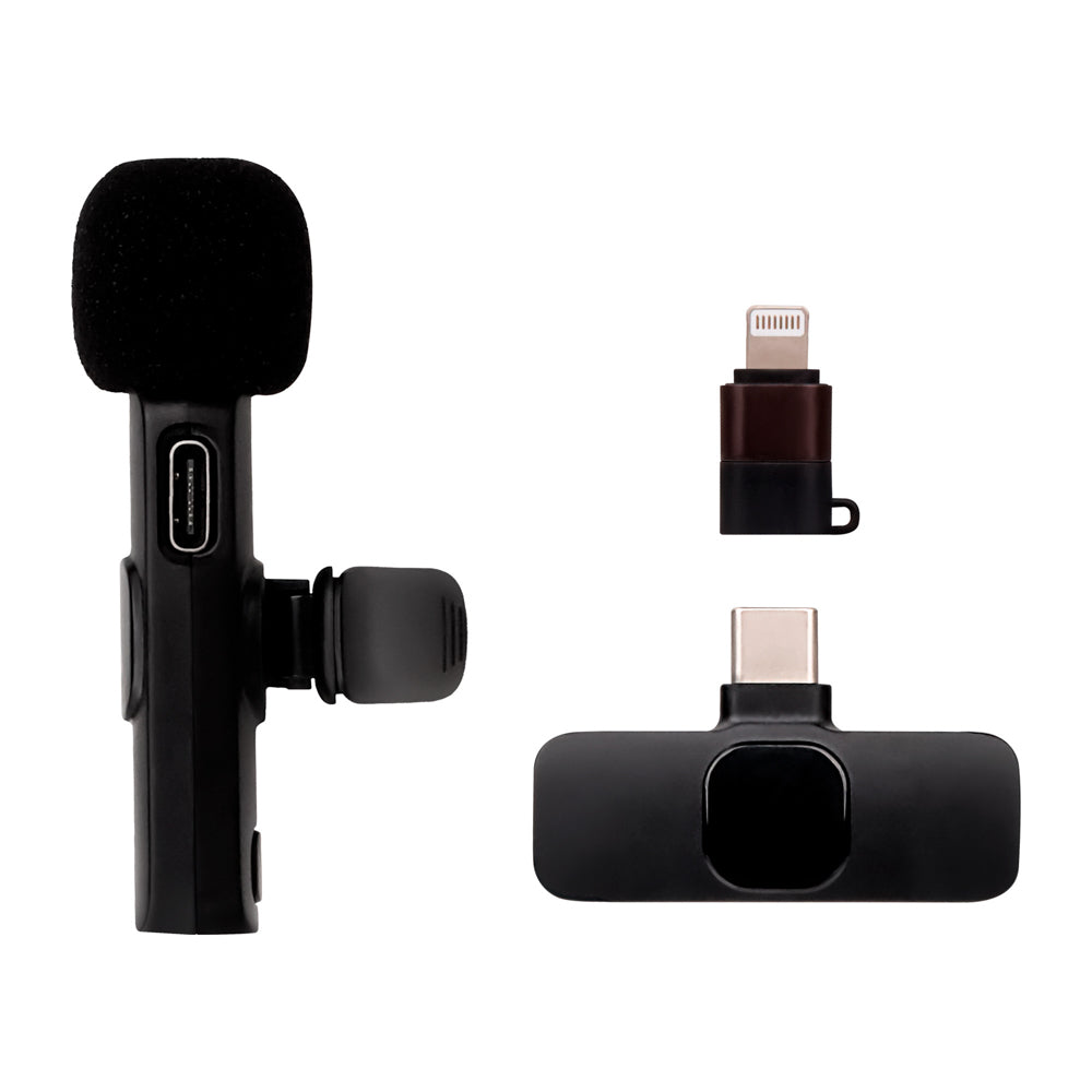 Kit STF 2 Micrófonos inalámbricos para celular Tipo C - Lightning con estuche