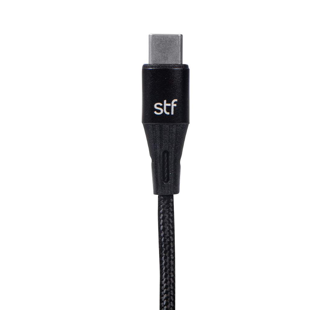 Cable USB a Tipo C STF 1.8m Carga Ultra Rápida 32W Transferencia Datos Negro