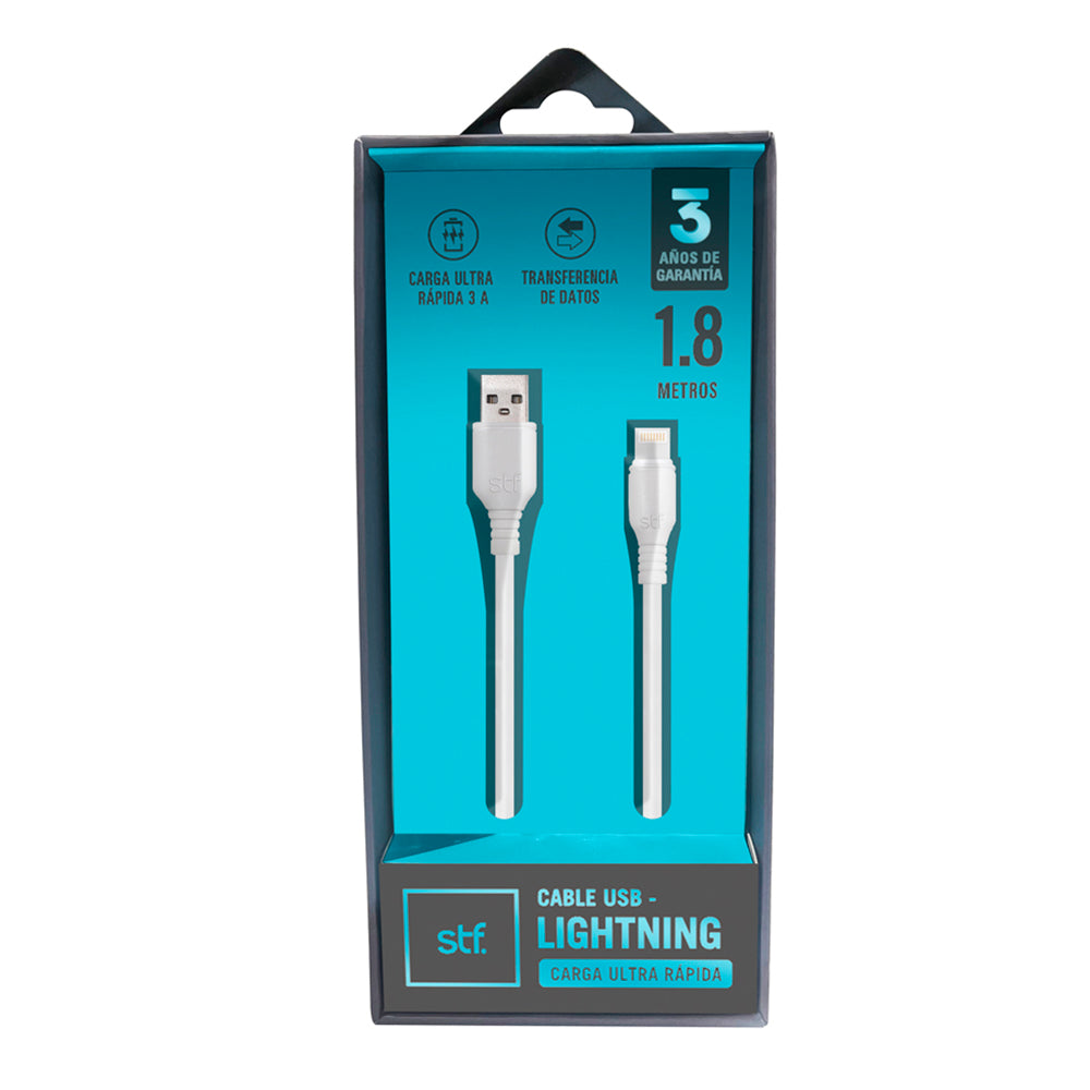 Cable USB a Lightning STF 20W Carga Ultra Rápida y Transferencia de Datos