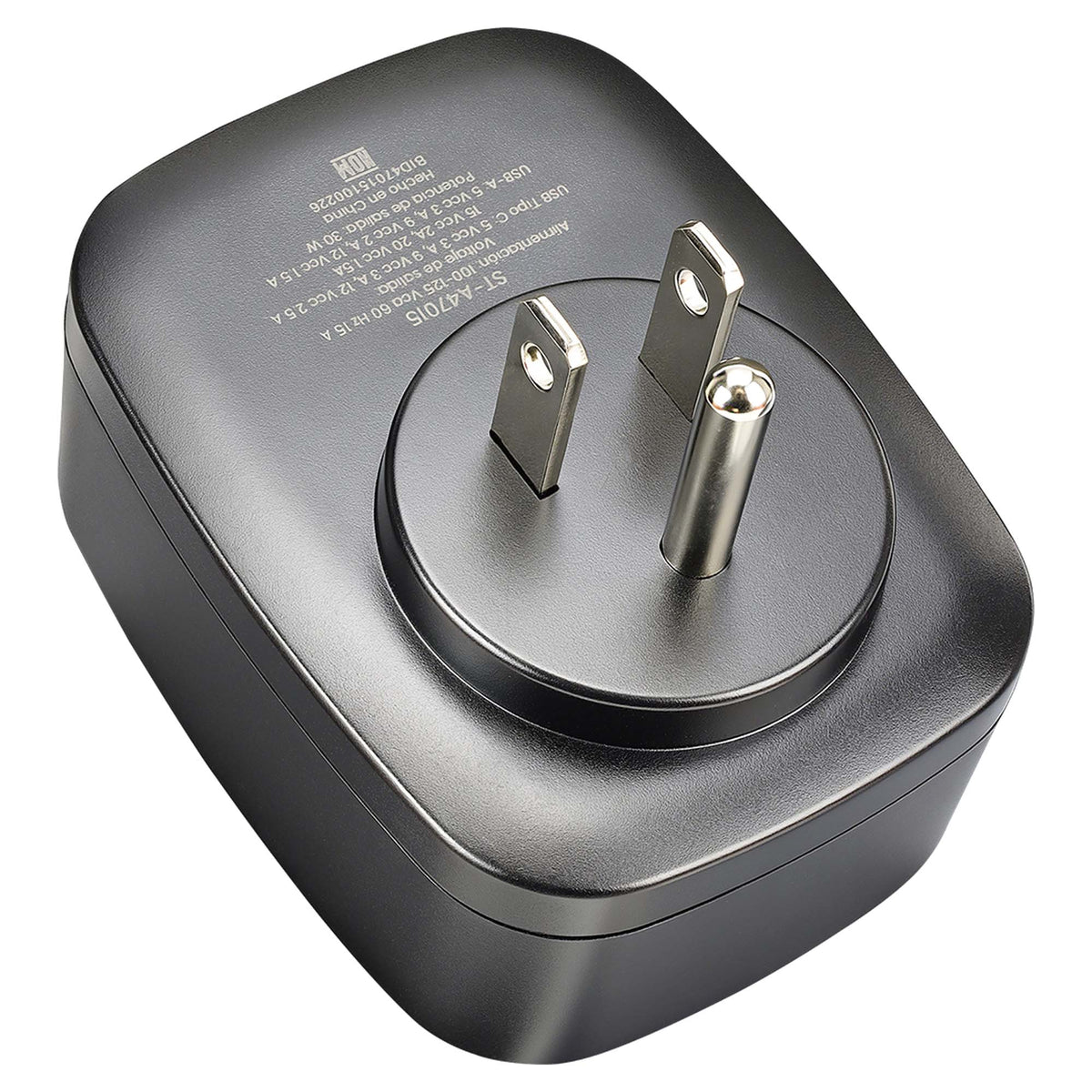 Contacto pared STF GaN 30W USB y USB-C - Carga ultra rápida 5 dispositivos