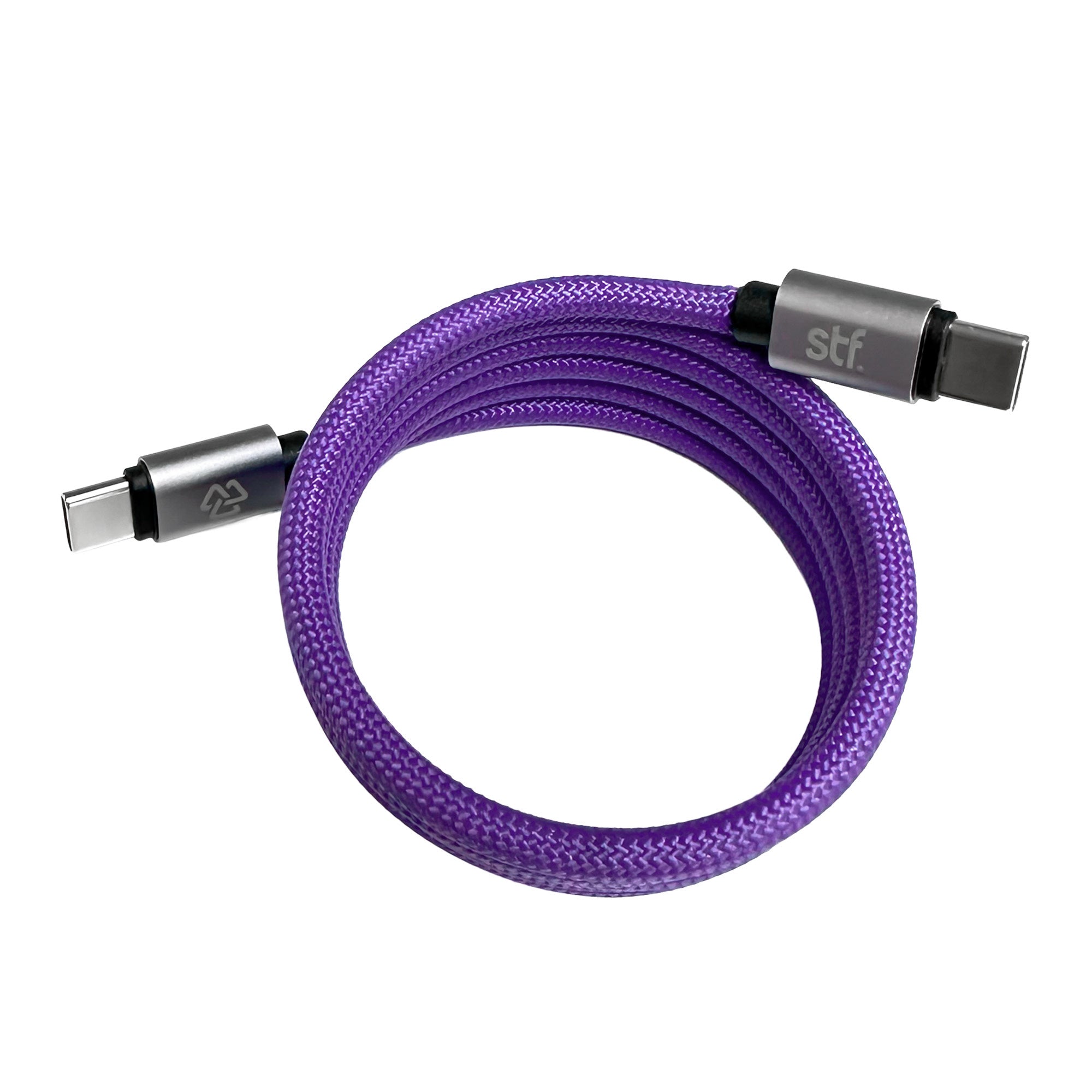 Cable Magnético Tipo C a Tipo C STF Carga Rápida, 65W, Transferencia de datos, Morado