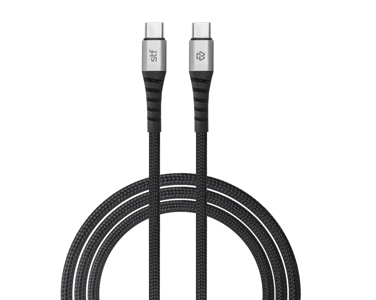 Cable Tipo C a Tipo C STF 30W Carga Rápida PD 1.8m Textil/Aluminio
