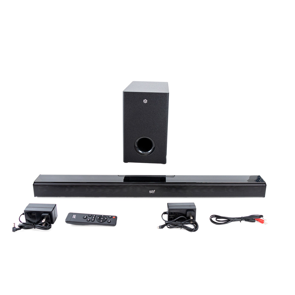 Barra de Sonido Blade Max 2.1 STF 60W Subwoofer Inalámbrico HDMI OPTICO 3.5mm AUX USB