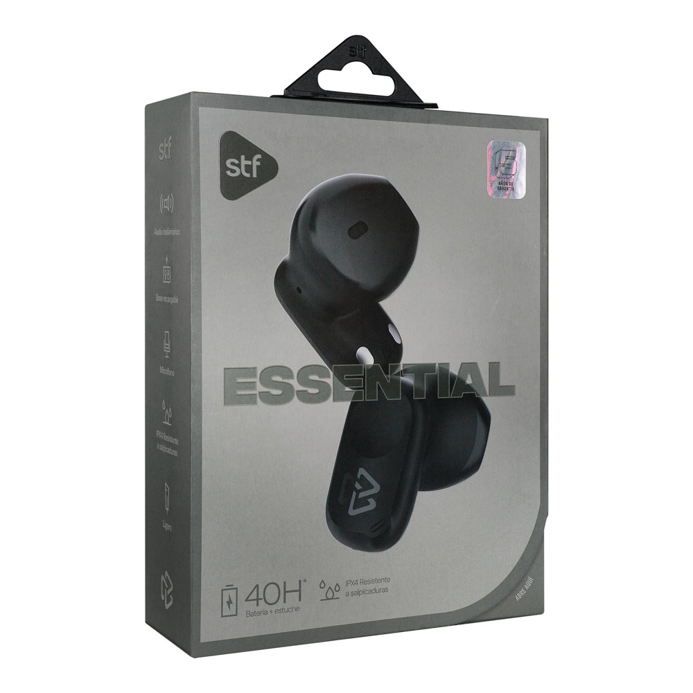 Audifonos Inalambricos Tws Essential STF 40hrs Uso Protección IPX4 Negro