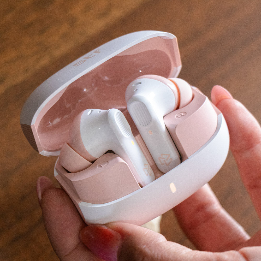 Audifonos Inalambricos Tws Pure STF 12hrs Uso Proteccion IPX4 Blanco