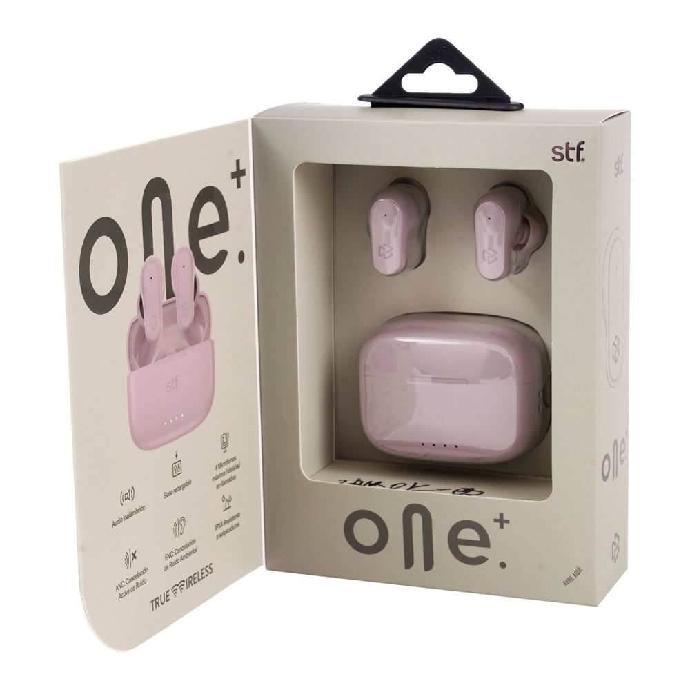 Audifonos Inalambricos Tws One Plus STF 36hrs Uso ANC/ENC 4 Micrófonos Protección IPX4 Rosa