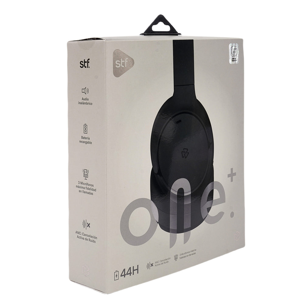 Audifonos Inalambricos On Ear One Plus STF ANC 44hrs Uso Negro