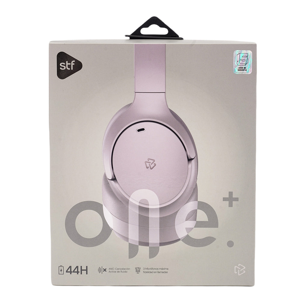 Audifonos Inalambricos On Ear One Plus STF ANC 44hrs Uso Rosa