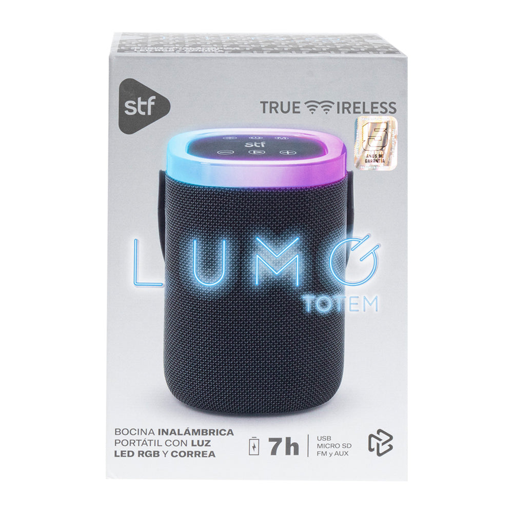 Bocina Portátil Lumo Totem 3 STF 10W 7hrs Uso Función Tws
