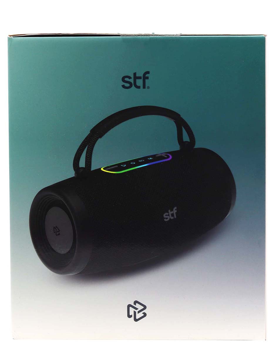 Bocina Portatil STF Allure Stand con Led RGB 15W RMS, TWS y radio FM