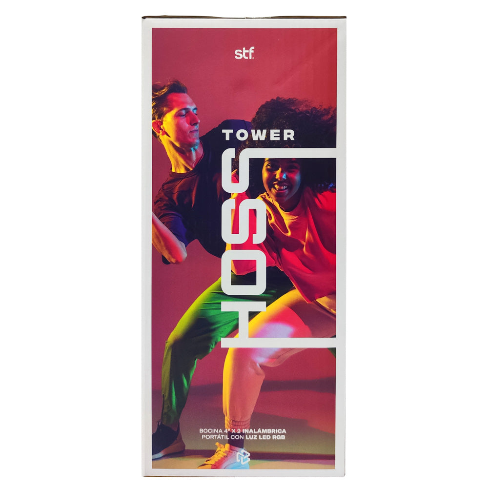 Bocina Portátil Hoss Tower STF 10W 5hrs Uso Función Tws