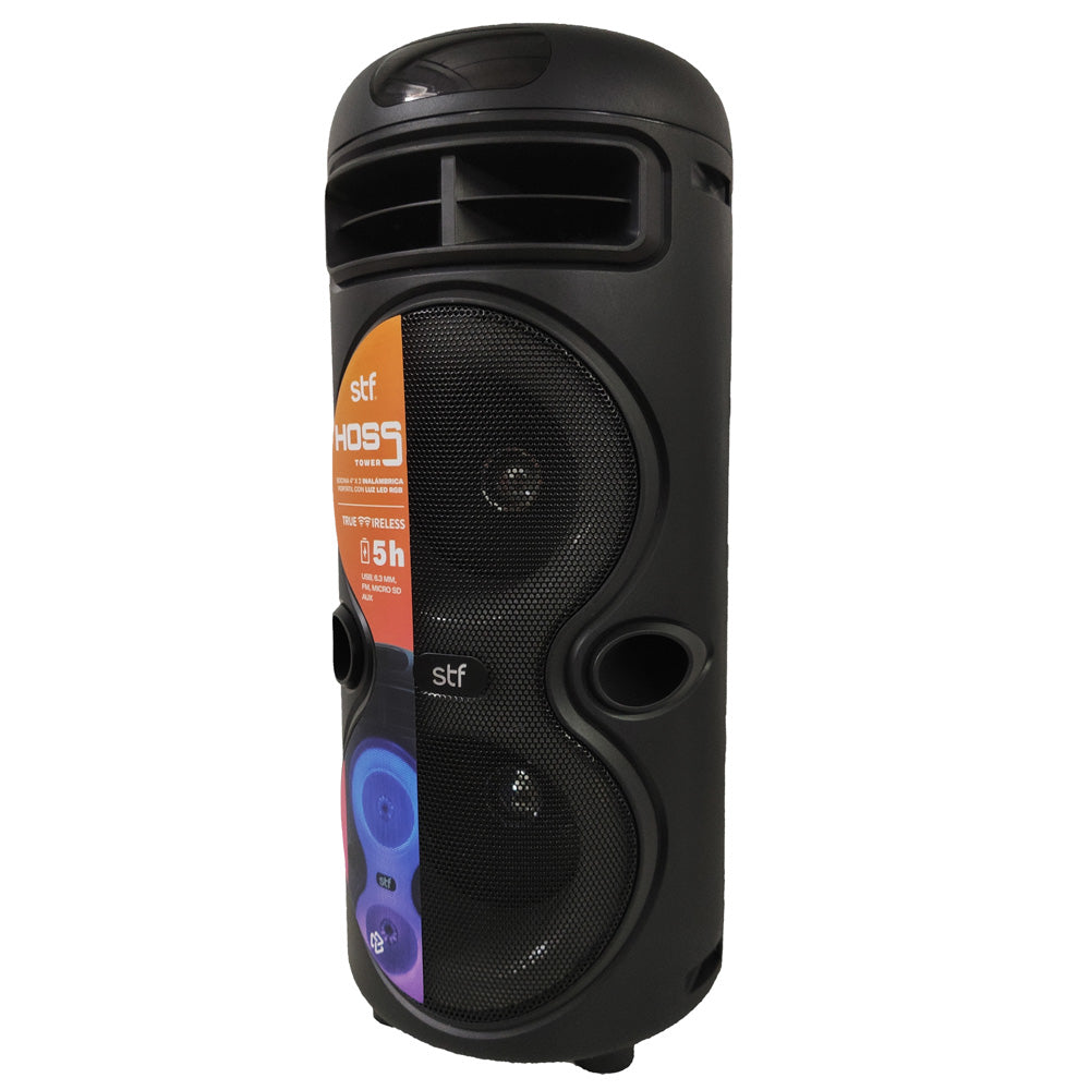 Bocina Portátil Hoss Tower STF 10W 5hrs Uso Función Tws
