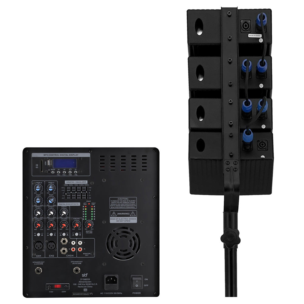 Sistema de Audio Lineal Profesional Xonorum Array 15 STF Potencia 1100W, Audiencia 150 personas