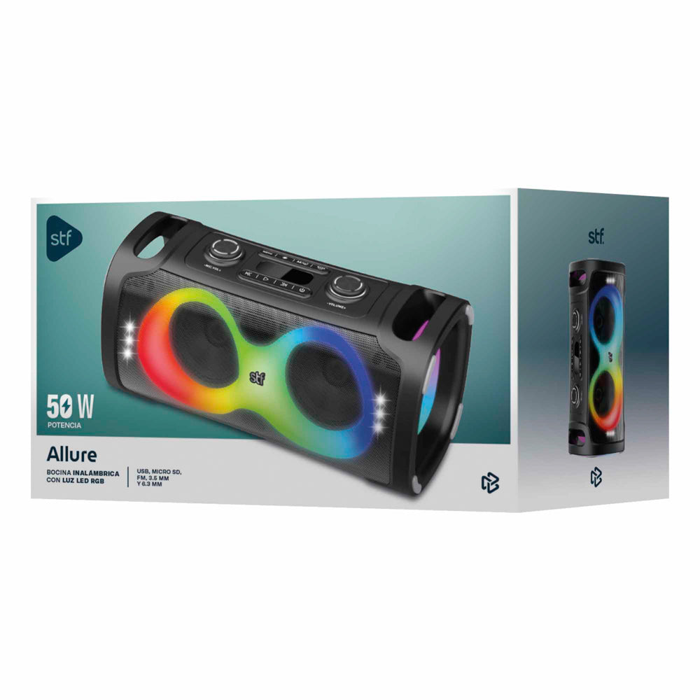 Bocina Portatil Allure Doble 6.5 STF 50W 2hrs Uso