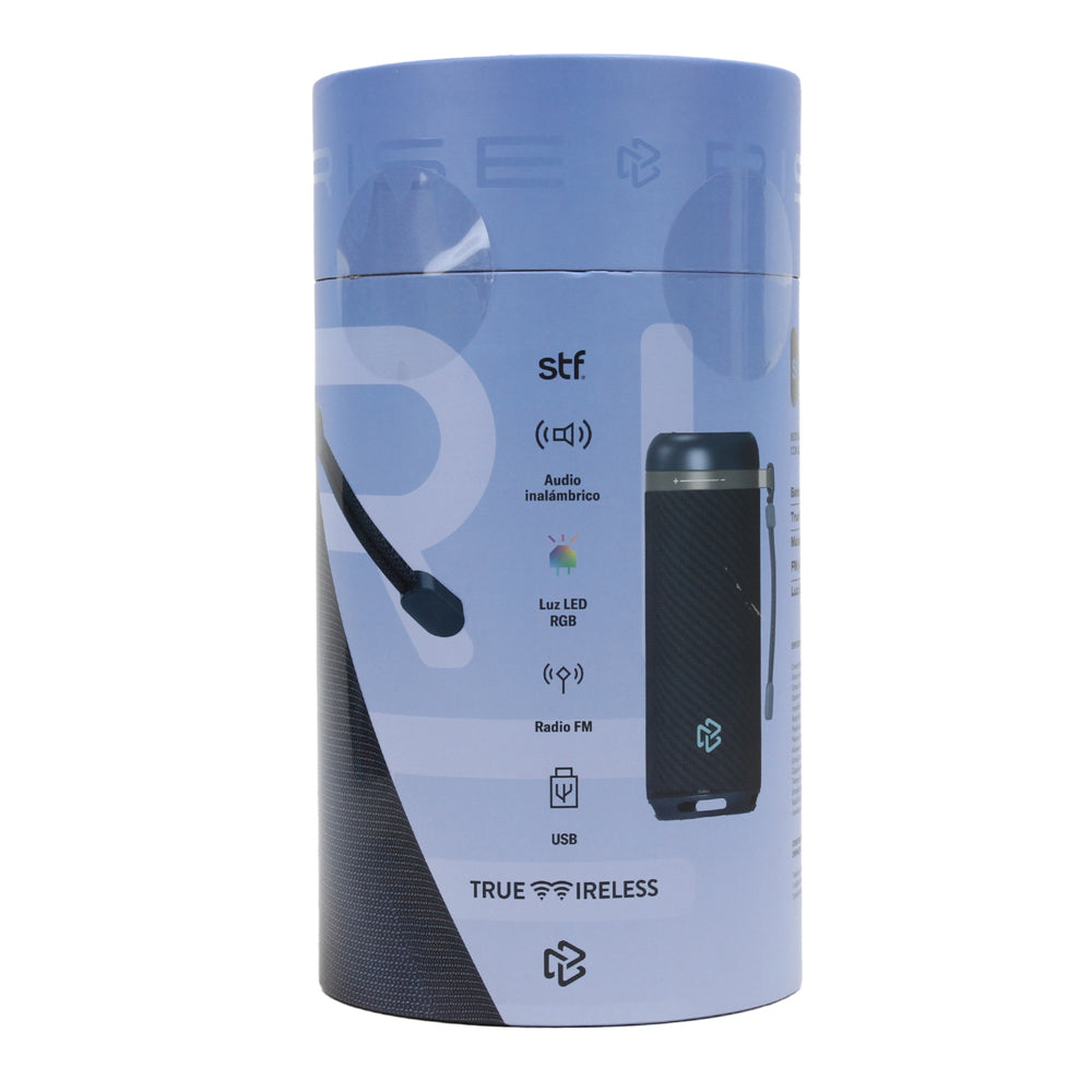 Bocina Portátil Rise STF 10W 5hrs Uso Función Tws Azul