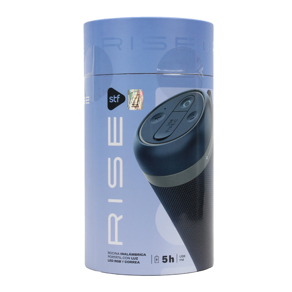 Bocina Portátil Rise STF 10W 5hrs Uso Función Tws Azul