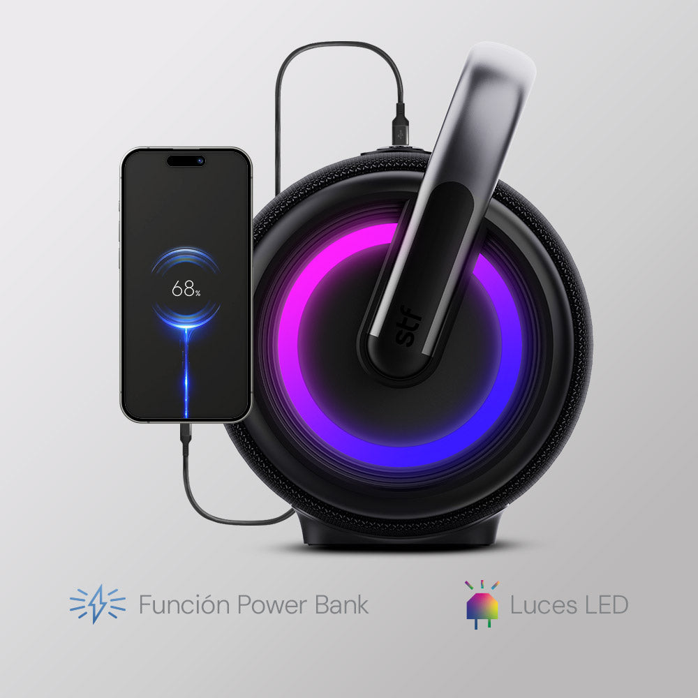 Bocina Portátil Boost Power Max STF 110W 6hrs Uso Función Tws con Power Bank