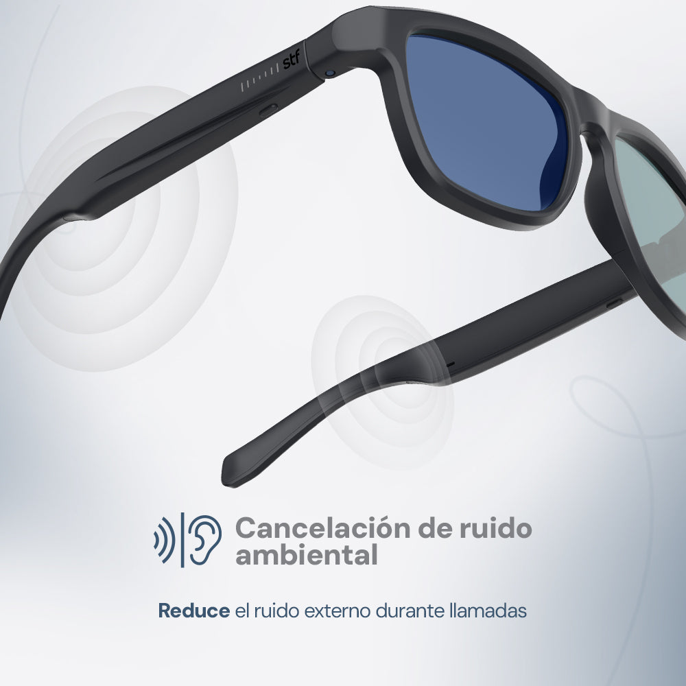 Lentes de Sol STF con Audio Lennz Plus Audio Glasses STF 5Hrs Uso Protección UV400