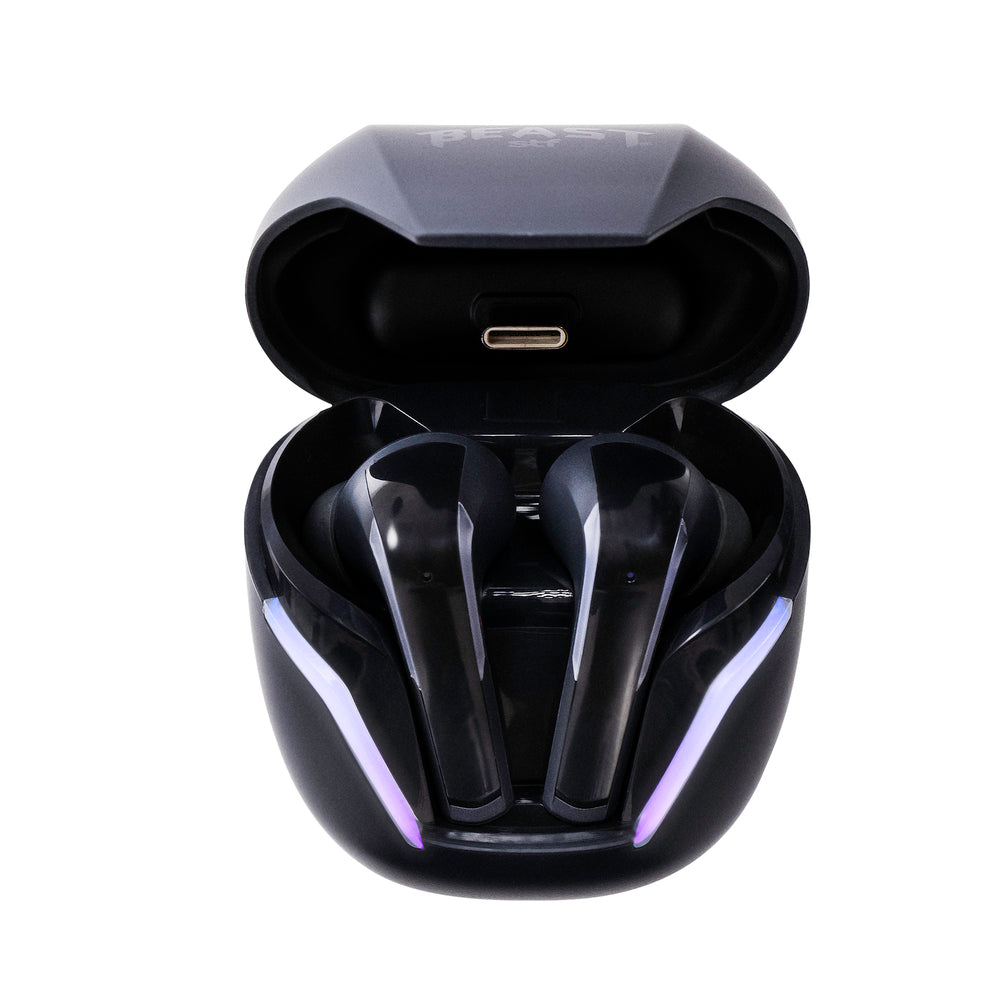 Audífonos Gamer Inalámbrico TWS Beast STF MSTWS-205 Hi-Fi Videojuegos, 6hrs uso, 4 micrófonos