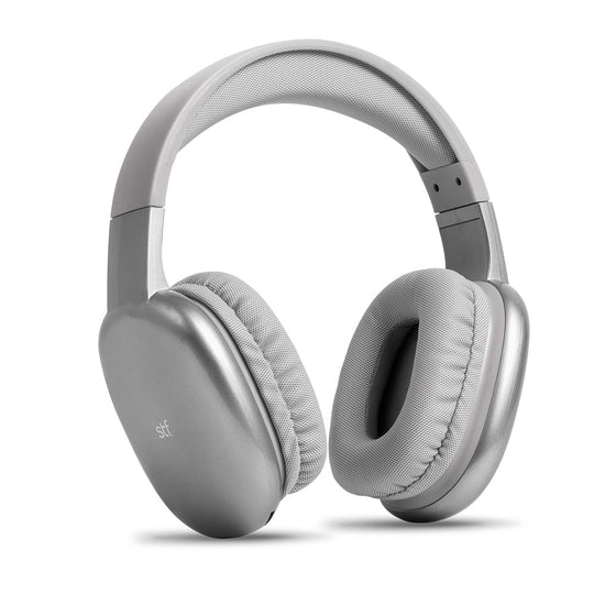 Audífonos inalámbricos On ear Aurum 10 hrs uso, función dual, Gris