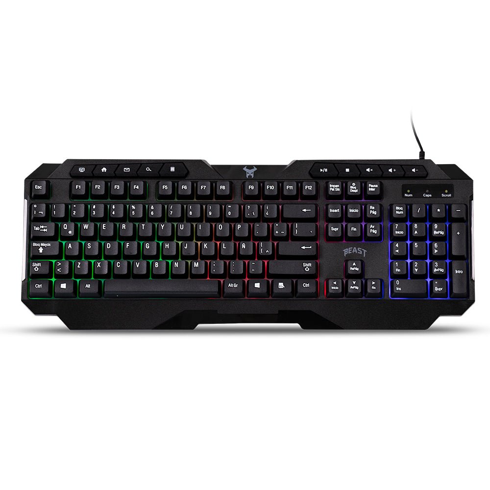 Kit Teclado y Mouse Gamer |STF Beast Abysmal |luz led gaming para computadora - STF - STG-P16833