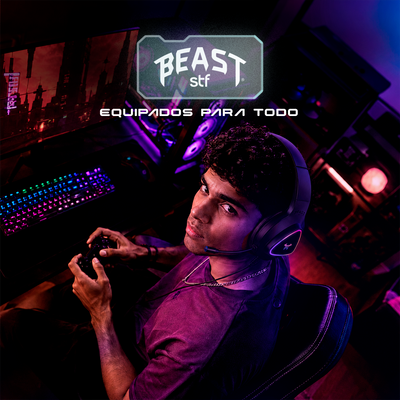 Audifonos Alambricos On Ear Muspell Prime Gaming Beast STF Bocina 50mm Micrófono Luz Led Lila