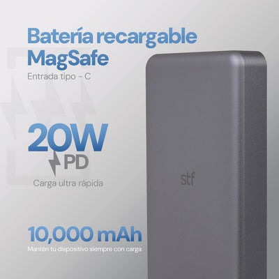 Batería Portátil Power Bank STF 10000 mAh 20W MagSafe Carga Ultra Rápida