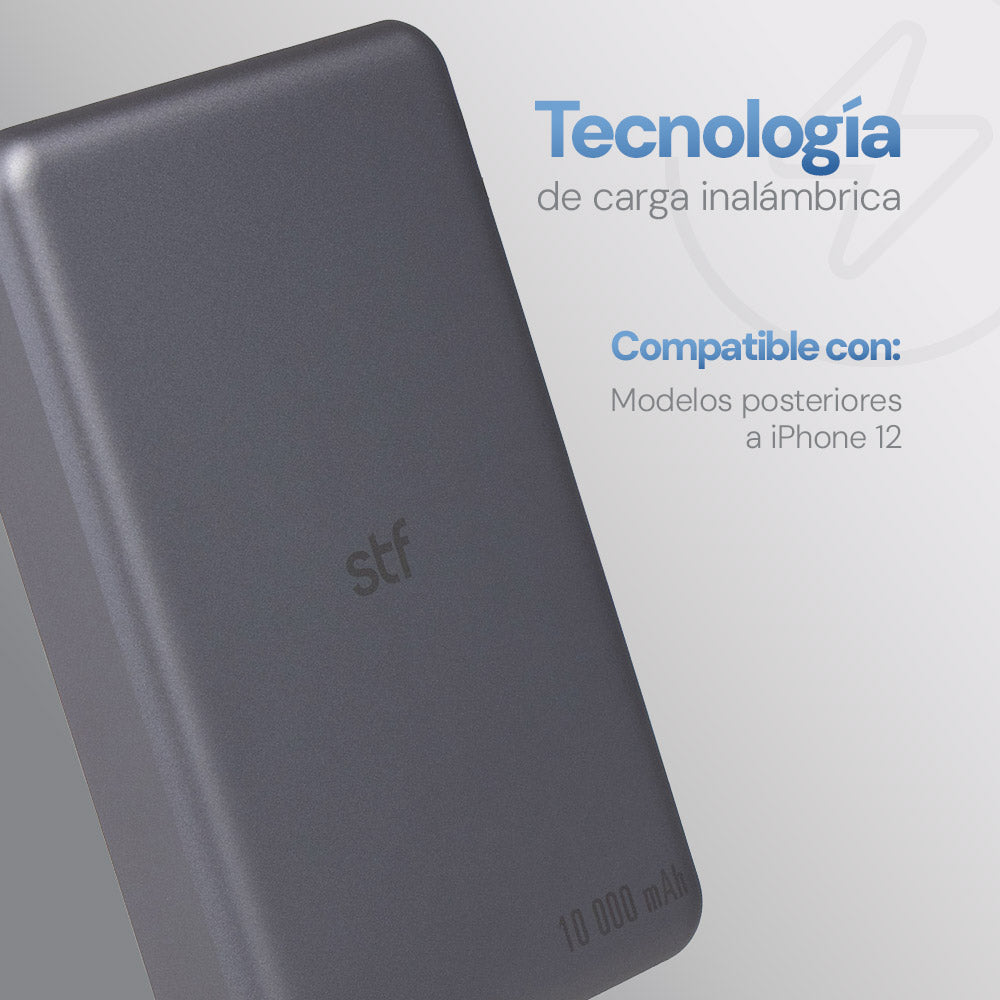 Batería Portátil Power Bank STF 10000 mAh 20W MagSafe Carga Ultra Rápida