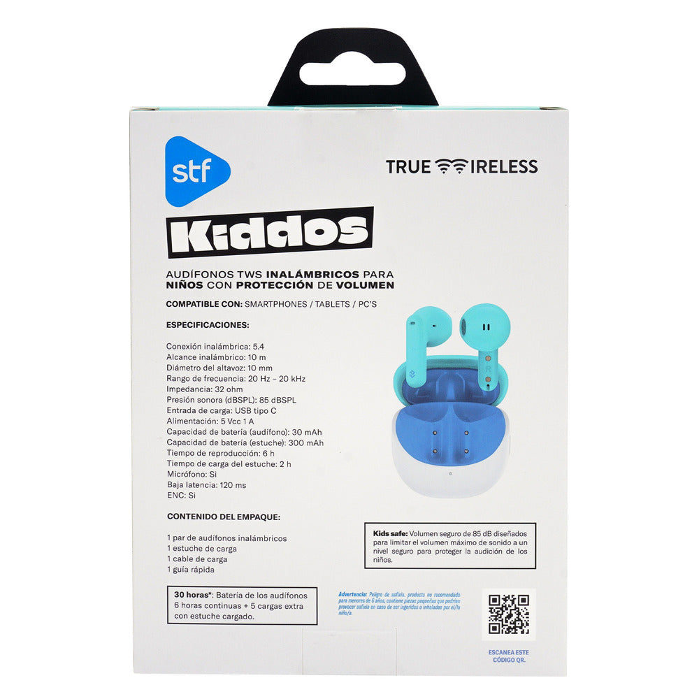 Audifonos Inalambricos Tws Kiddos Infantil STF 36hrs Uso