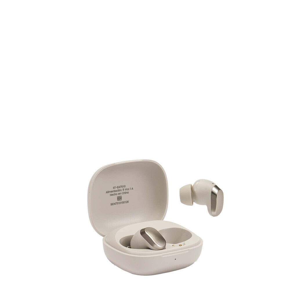 Audifonos Inalambricos Tws Cherry STF 36hrs Uso ENC Protección IPX4 Beige
