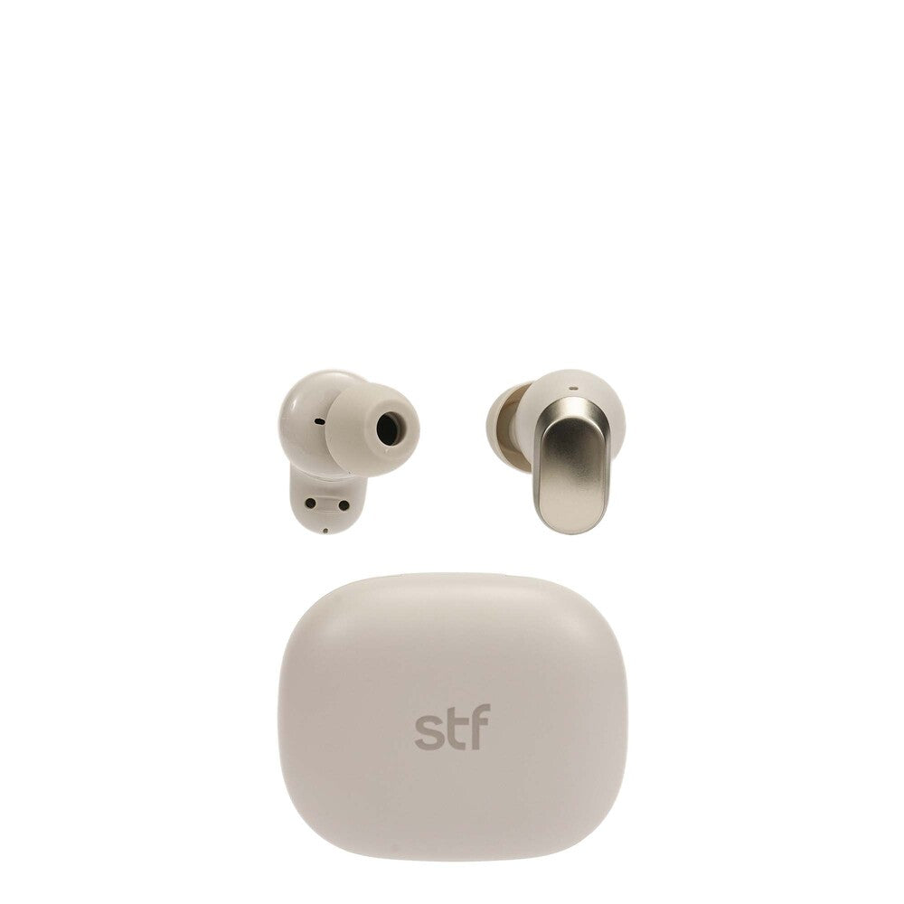 Audifonos Inalambricos Tws Cherry STF 36hrs Uso ENC Protección IPX4 Beige