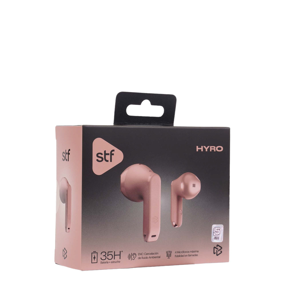 Audifonos Inalambricos Tws HYRO STF 36hrs Uso ENC Rosa