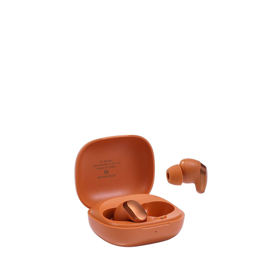 Audifonos Inalambricos Tws Cherry STF 36hrs Uso ENC Protección IPX4 Naranja