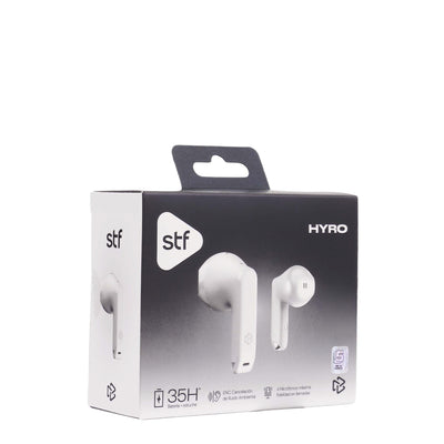 Audifonos Inalambricos Tws HYRO STF 36hrs Uso ENC Blanco