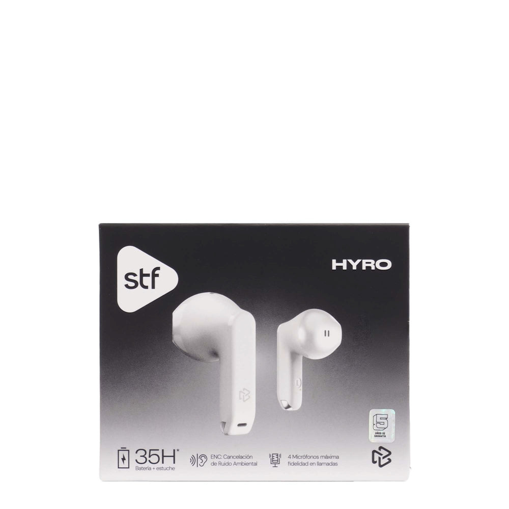 Audifonos Inalambricos Tws HYRO STF 36hrs Uso ENC Blanco
