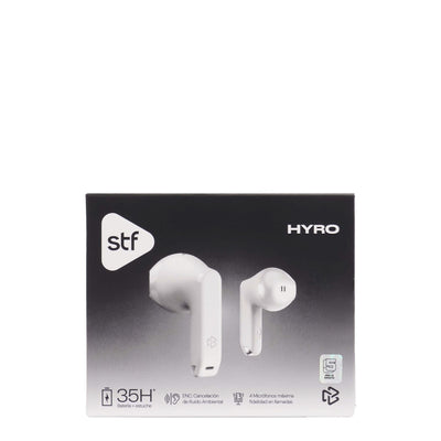 Audifonos Inalambricos Tws HYRO STF 36hrs Uso ENC Blanco
