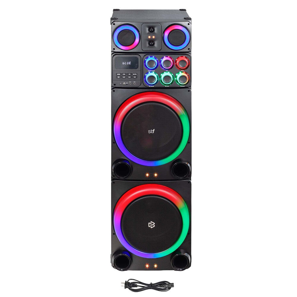 Bafle Inalambrico Power Block Coloso STF 200W Mega Bass 2x15 Luz RGB