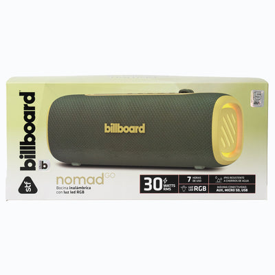 Bocina Portátil Billboard Nomad GO STF 30W 6hrs Uso Función Tws IPX5 Gris