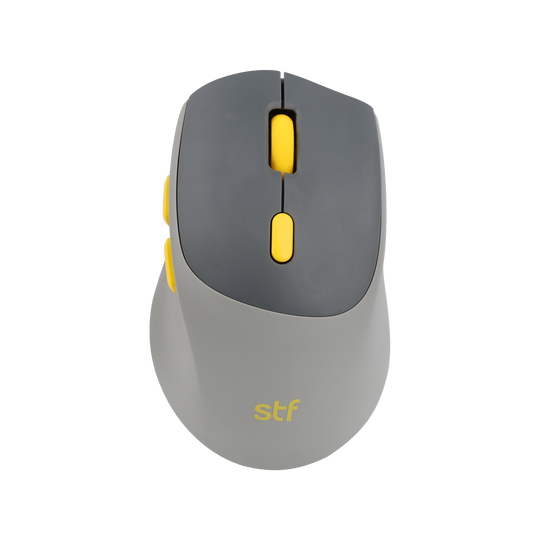 Mouse inalámbrico óptico VIVA: Batería recargable, 1600 DPI, Gris