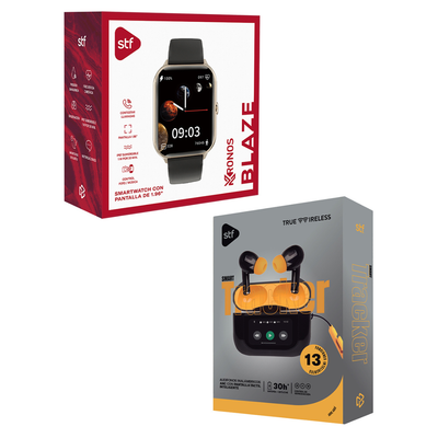 Kit Smartwatch Kronos Blaze 1.96" + Audífonos Tracker