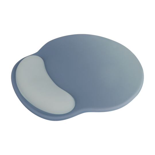 Mousepad Reposamuñecas redondo VIVA: Antiderrapante, Momory foam, Gris