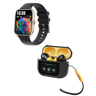 Kit Smartwatch Kronos Blaze 1.96" + Audífonos Tracker