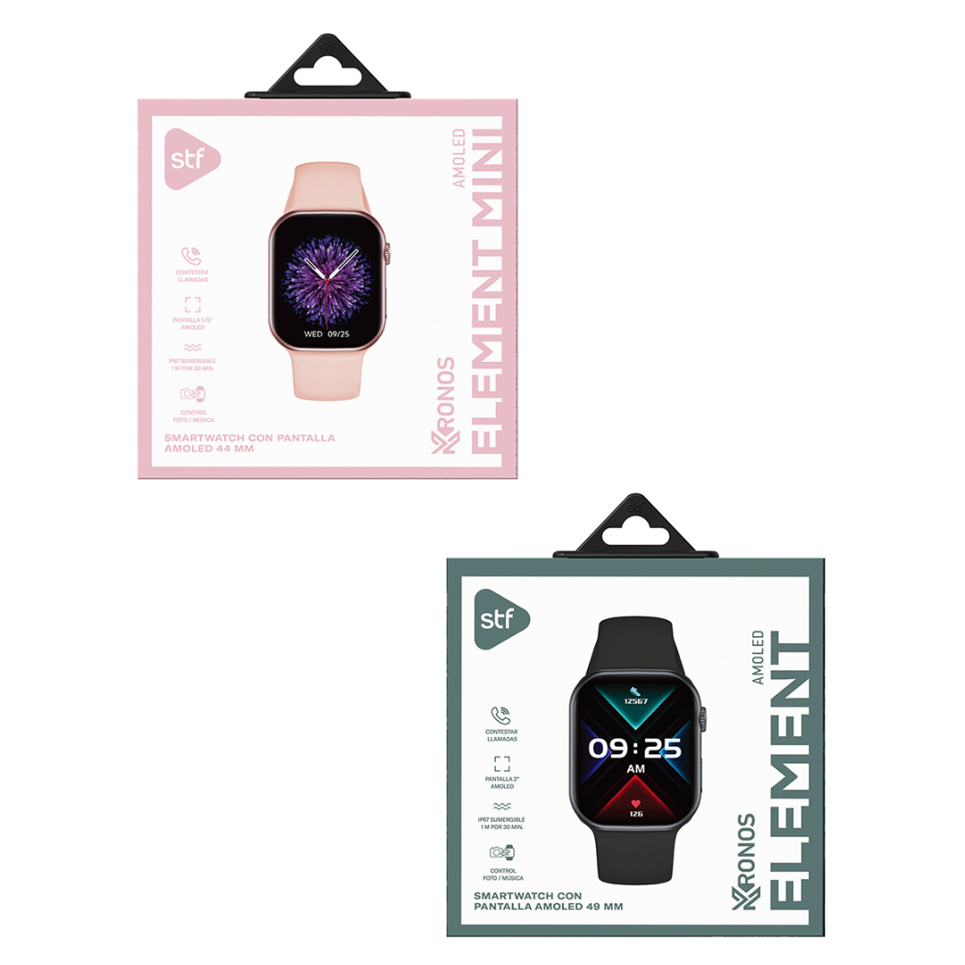 Kit STF Smartwatch Reloj Kronos Element + Smartwatch Reloj Kronos Element mini