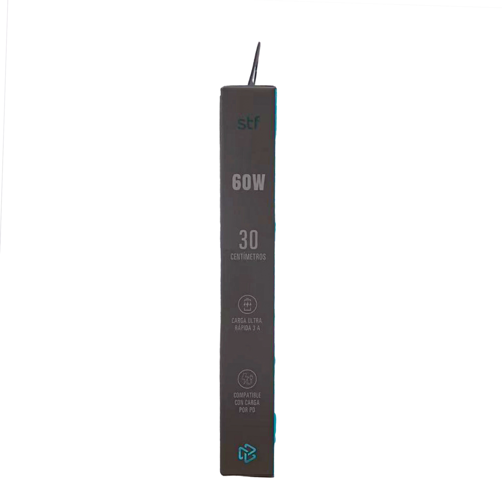 Cable Sujetador Tipo C STF 60W, Carga Rápida, Función Soporte, 30 cm