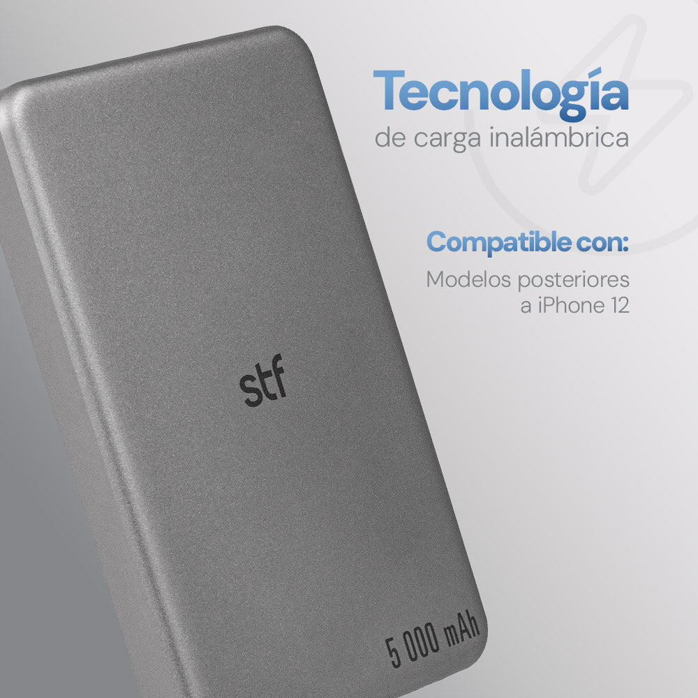 Batería Portátil Power Bank STF 5000 mAh 20W MagSafe Carga Ultra Rápida