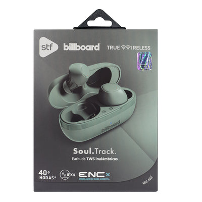 Audifonos Inalambricos Tws Soul Track STF - Billboard 40hrs Uso ENC Protección IPX4 Verde